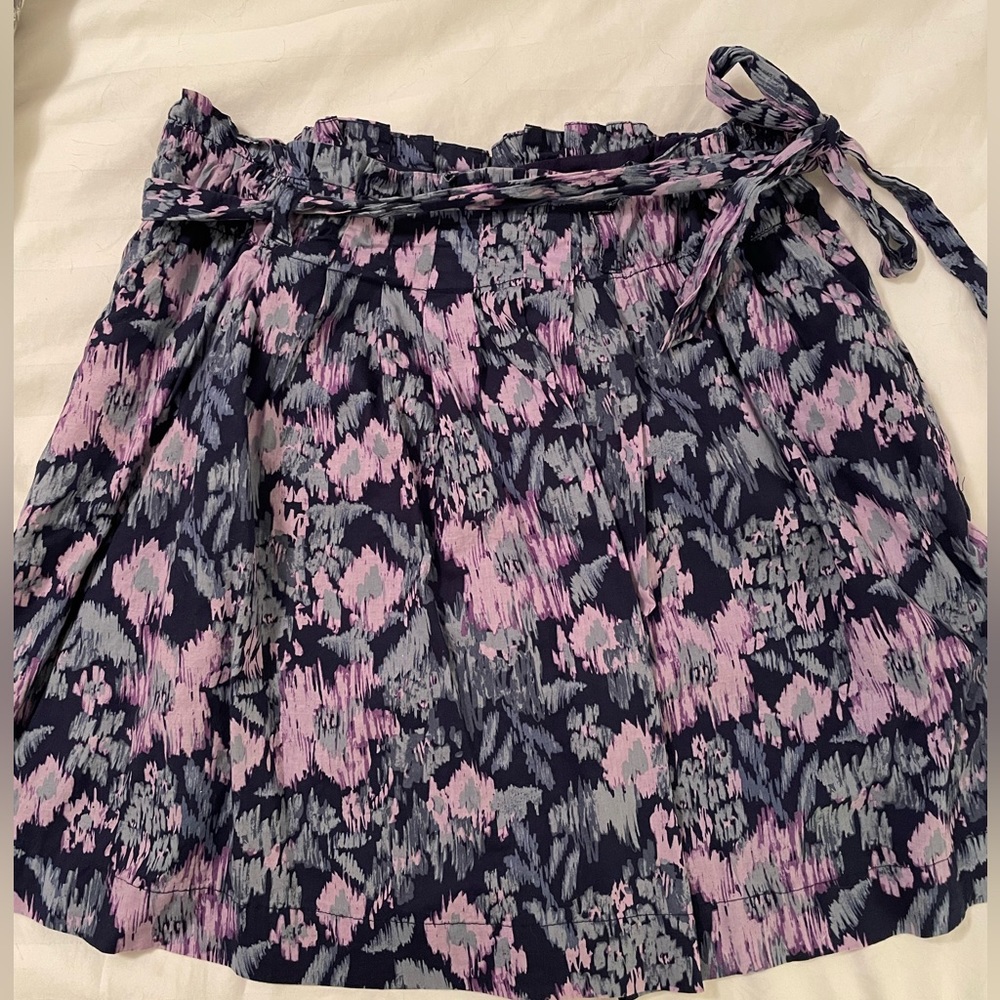 Old Navy blue and purple floral skirt